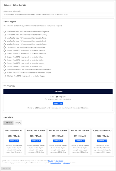 Subscription Setup