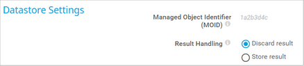 Datastore Settings